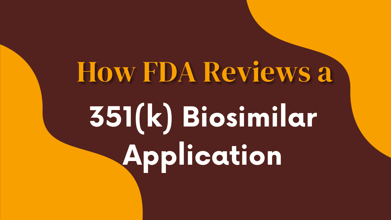 How FDA Reviews a 351(k) Biosimilar Application