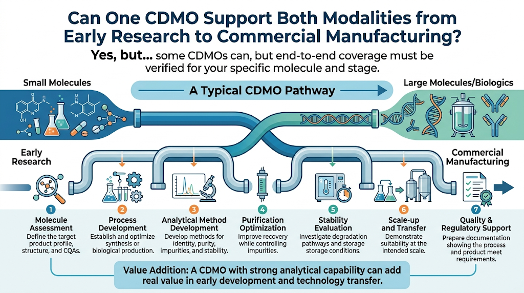 Can One CDMO Support Both Modalities from Early Research to Commercial Manufacturing?