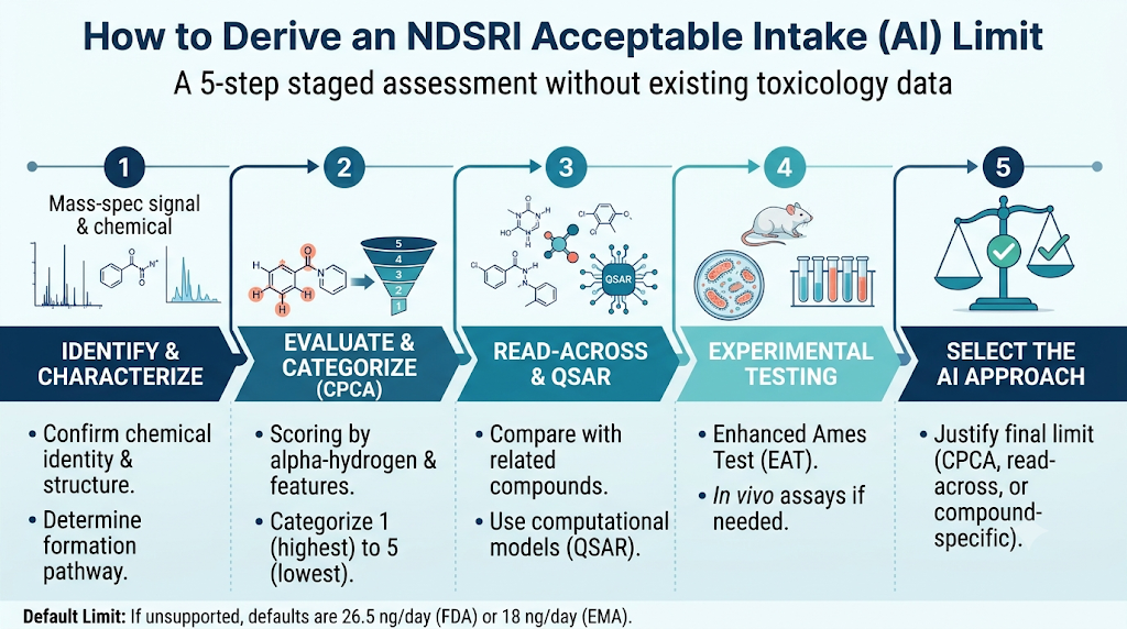 How Do You Derive an NDSRI Acceptable Intake Limit Without Existing Toxicology Data?