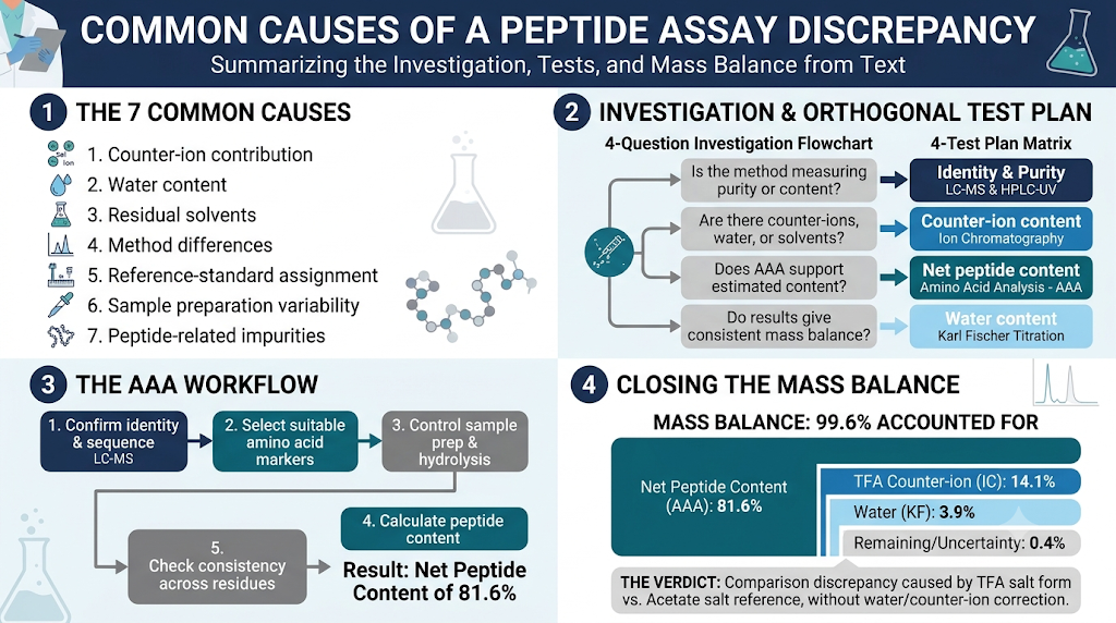 Common Causes of a Peptide Assay Discrepancy