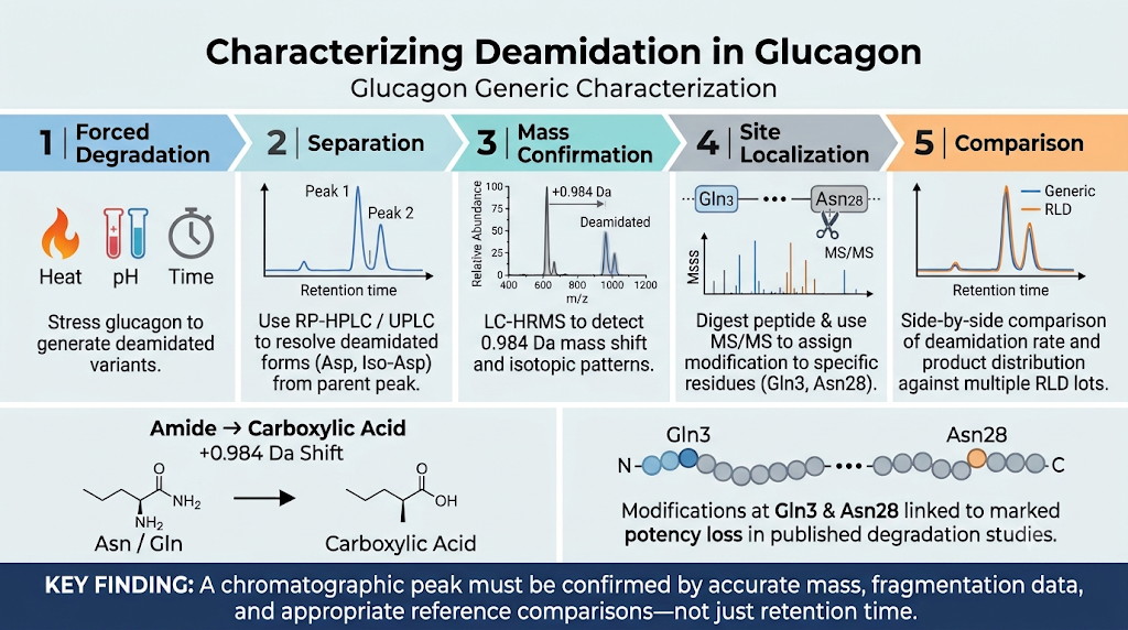 How Do You Characterize Deamidation in Glucagon?