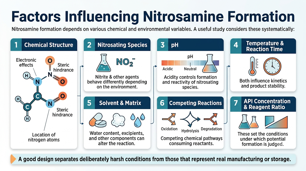 What Factors Influence Nitrosamine Formation?