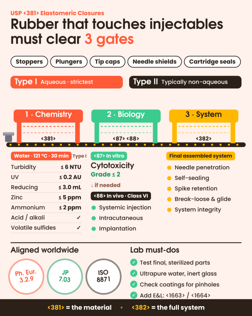 USP <381> Elastomeric Closures