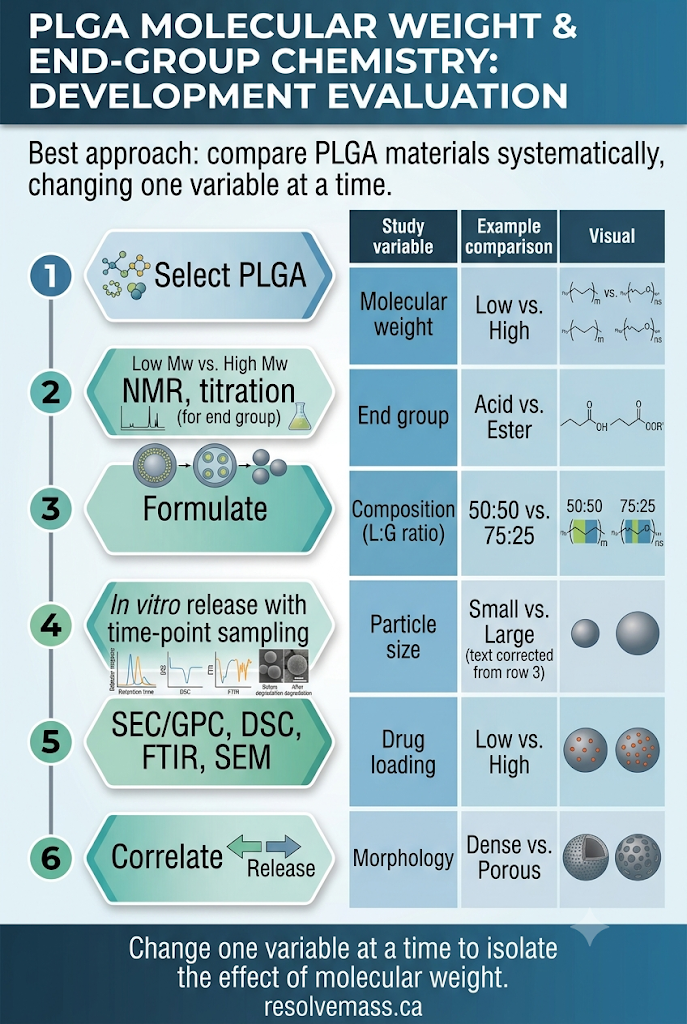 How Should PLGA Molecular Weight and End-Group Chemistry Be Evaluated in a Development Study?