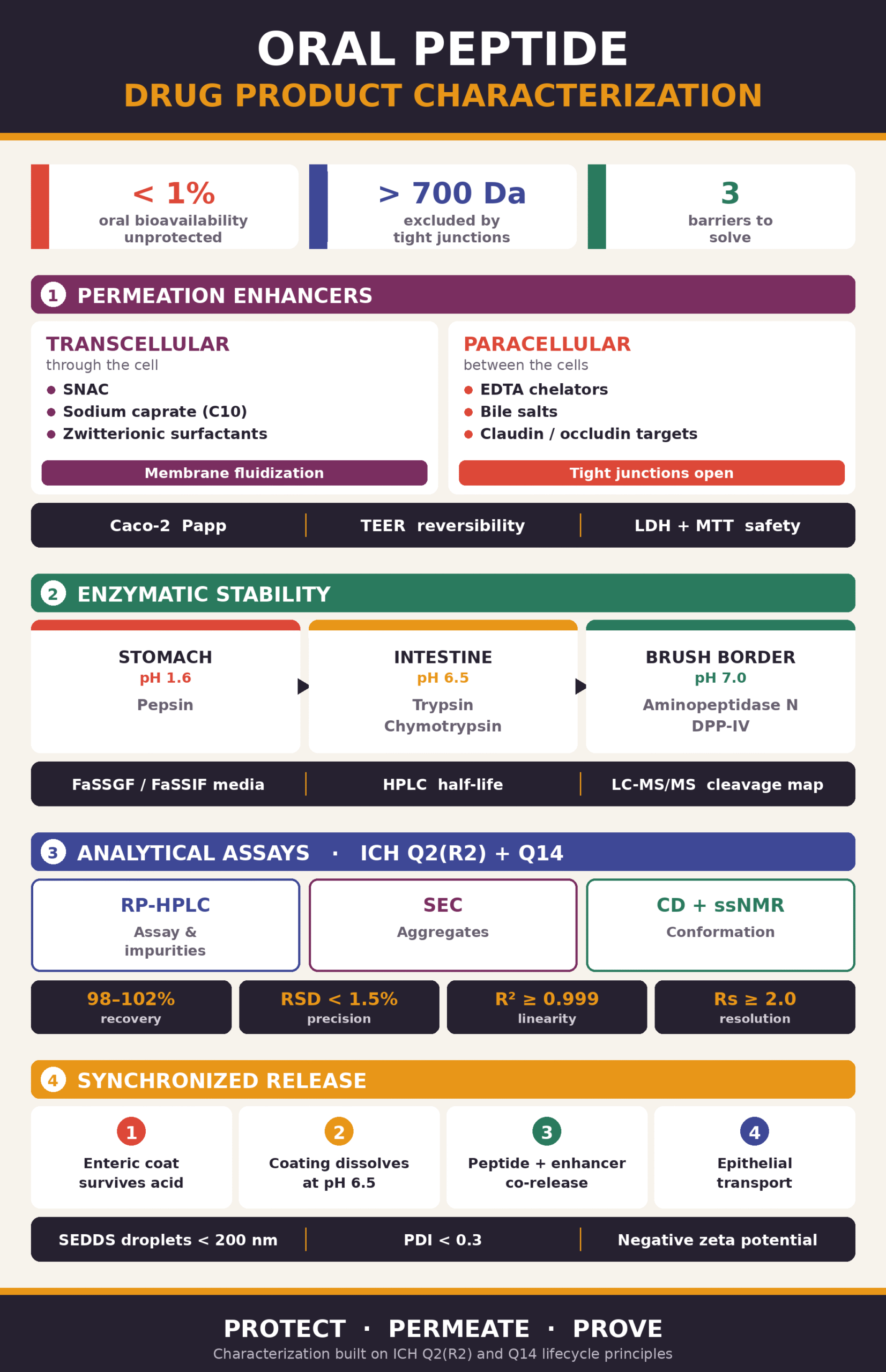Oral Peptide Drug Product Characterization