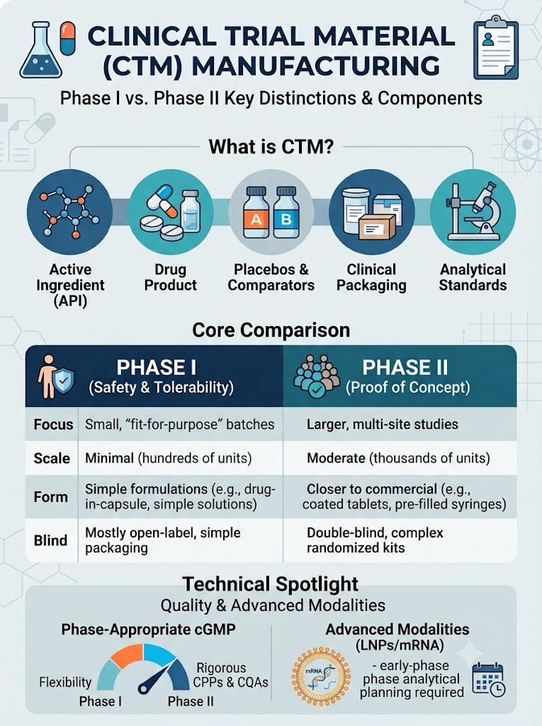 What Is Clinical Trial Material Manufacturing for Phase I and II?