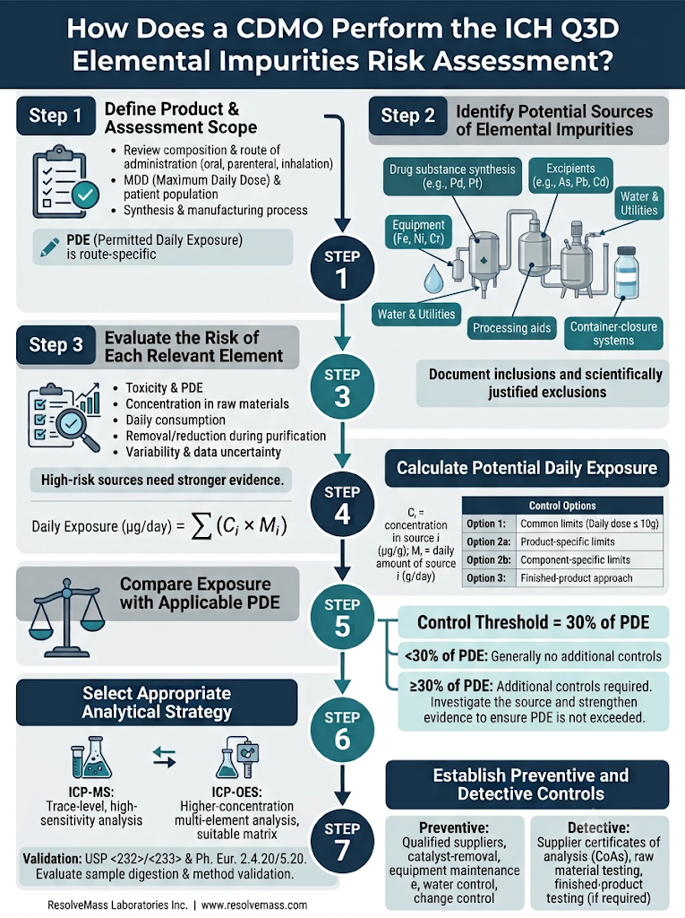 How Does a CDMO Perform the ICH Q3D Elemental Impurities Risk Assessment?